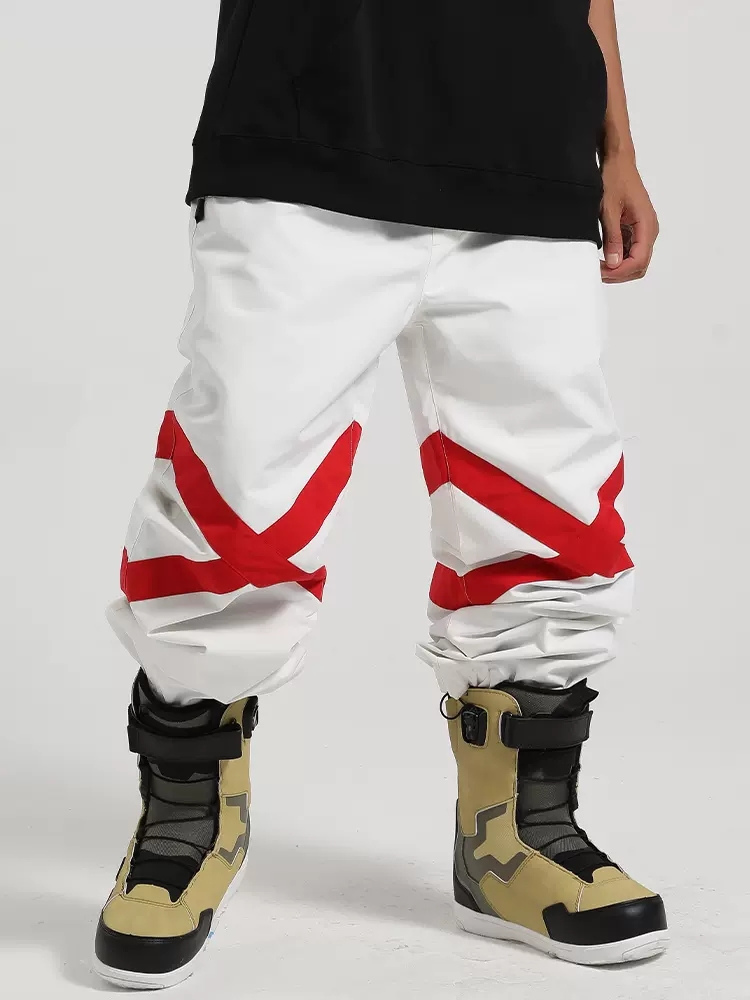 Colorful Reflective Stripe Snow Pants