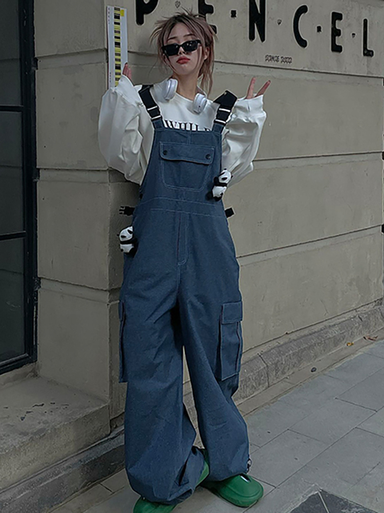 Denim Overall Snow Bibs