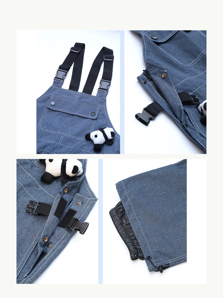 Denim Overall Snow Bibs