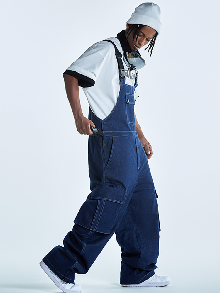 Denim Overall Snow Bibs