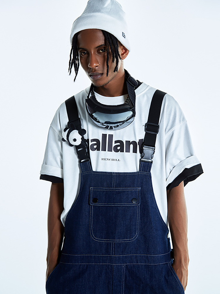 Denim Overall Snow Bibs