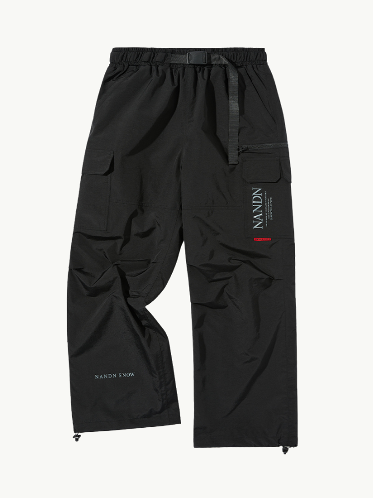 Drawstring Waistband Baggy Snow Pants