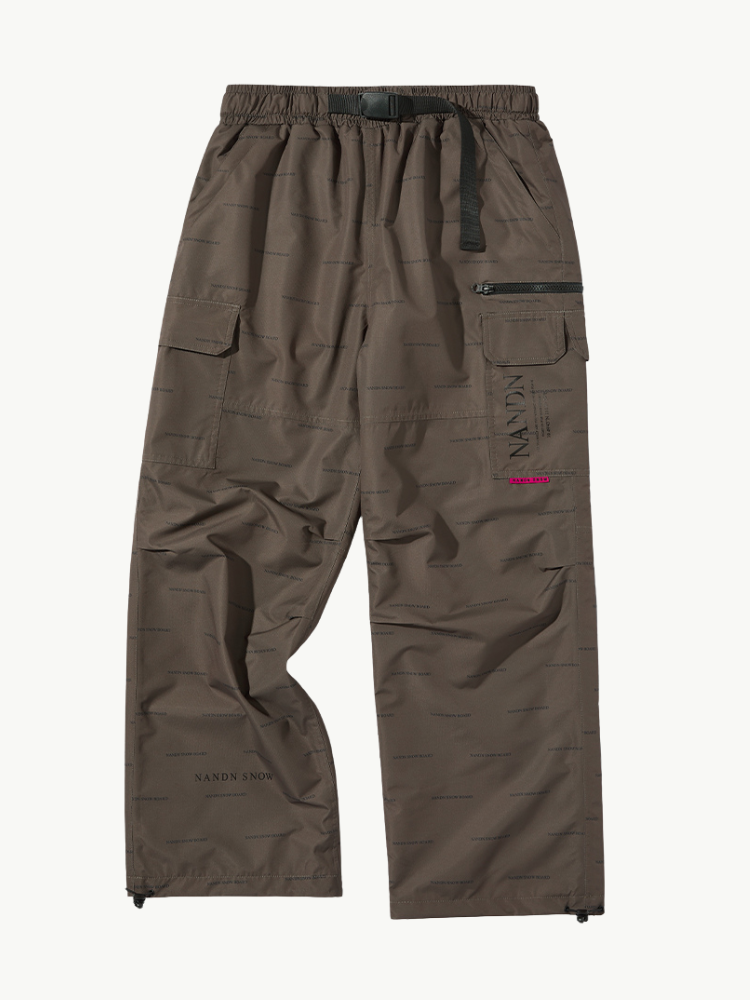 Drawstring Waistband Baggy Snow Pants