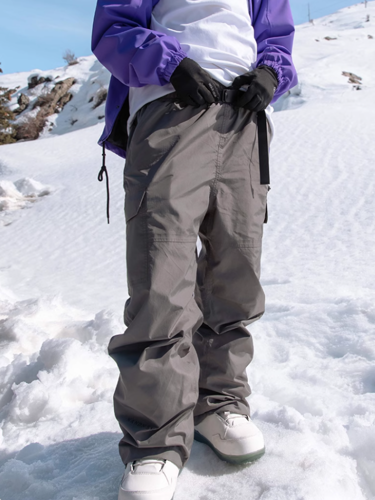 Drawstring Waistband Baggy Snow Pants