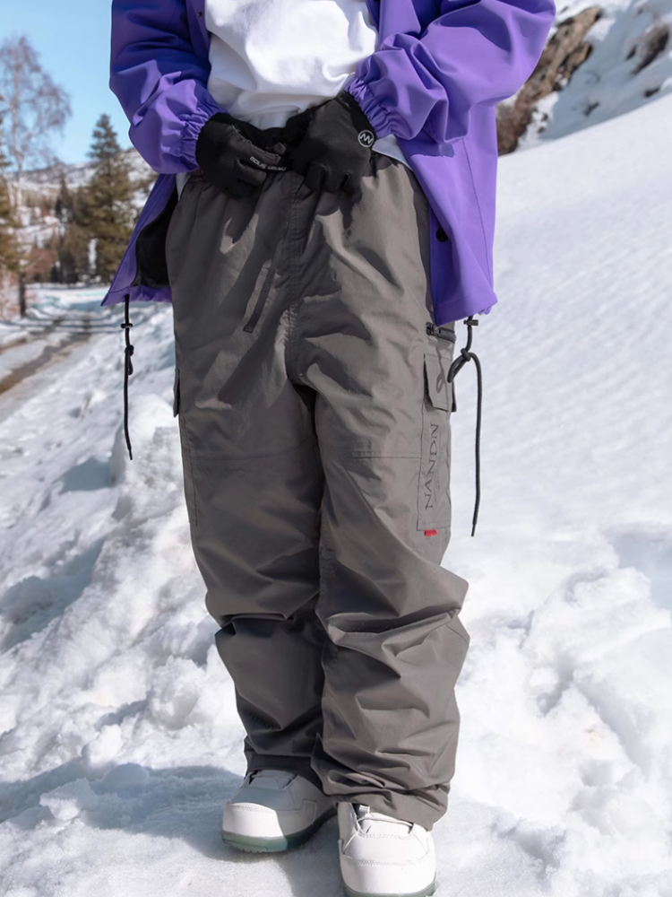 Drawstring Waistband Baggy Snow Pants