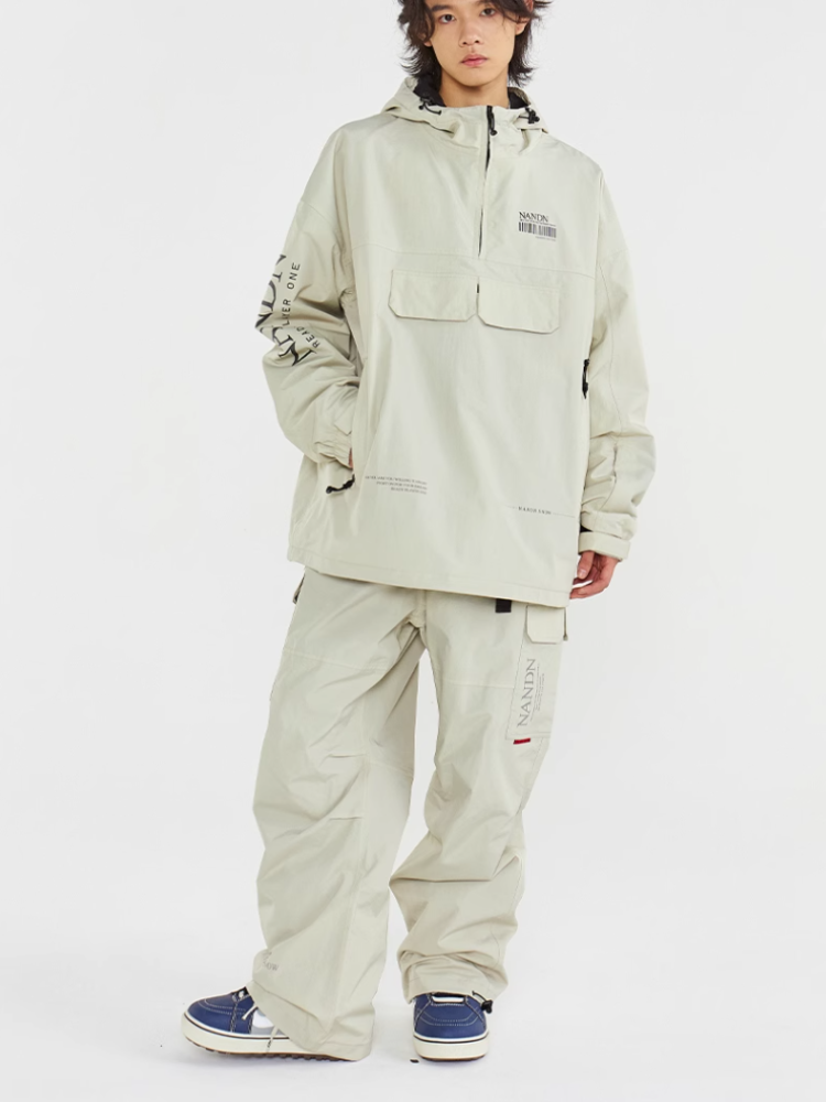 Drawstring Waistband Baggy Snow Pants