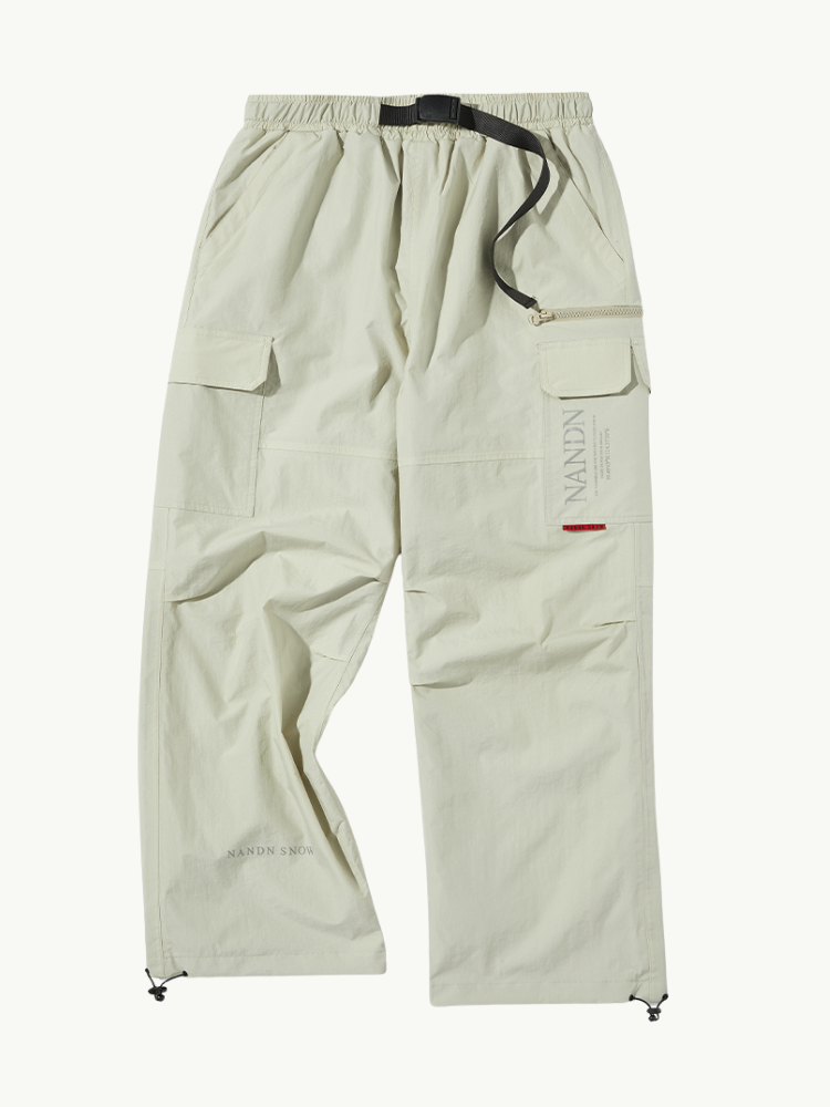 Drawstring Waistband Baggy Snow Pants