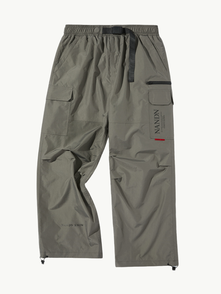 Drawstring Waistband Baggy Snow Pants