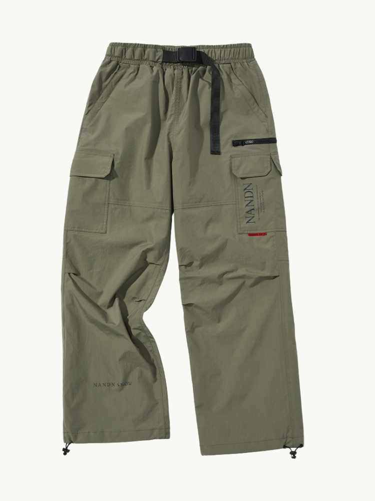 Drawstring Waistband Baggy Snow Pants