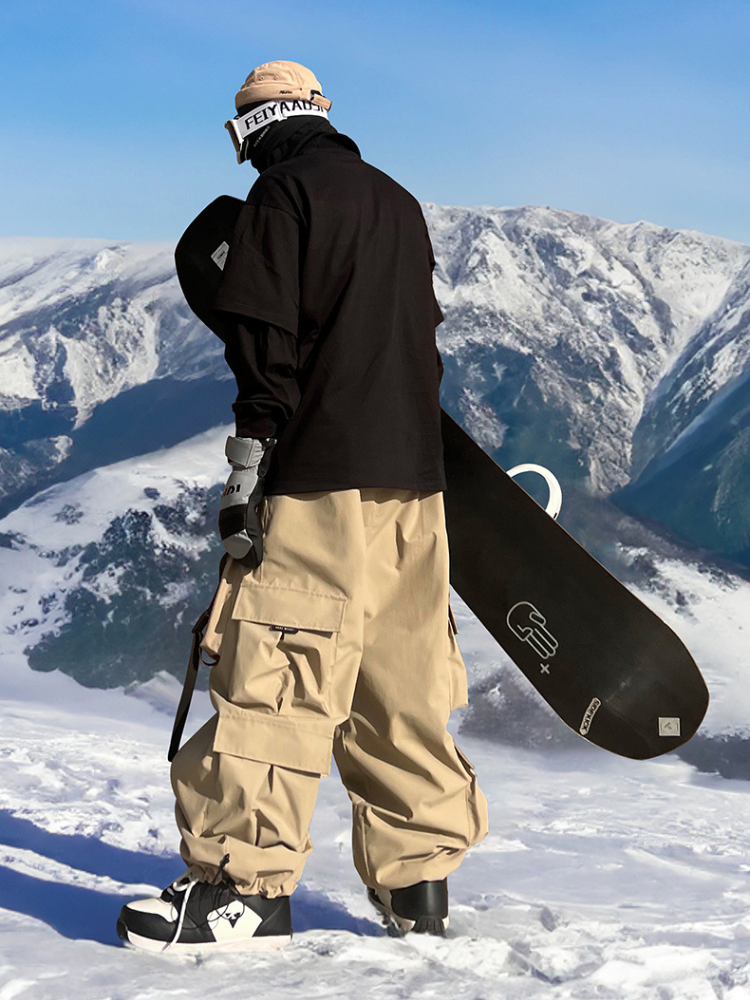 Functional  Baggy Cargo Snow Pants