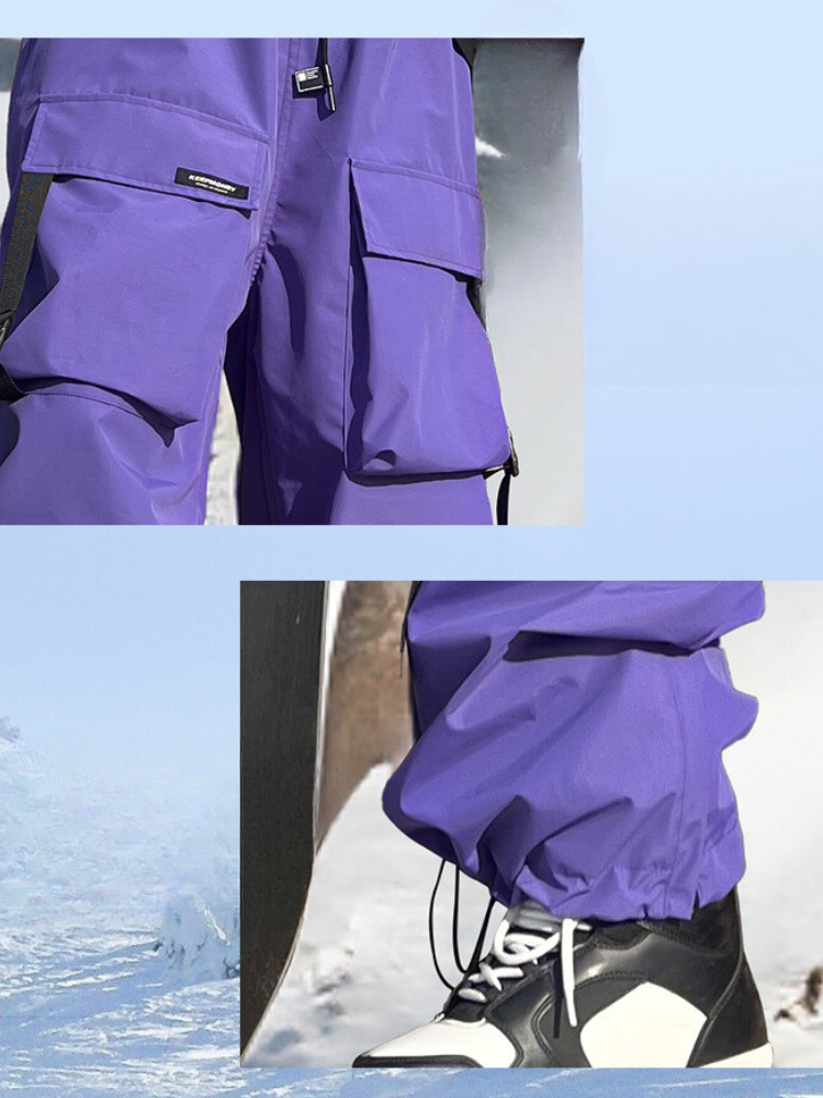 Functional  Baggy Cargo Snow Pants