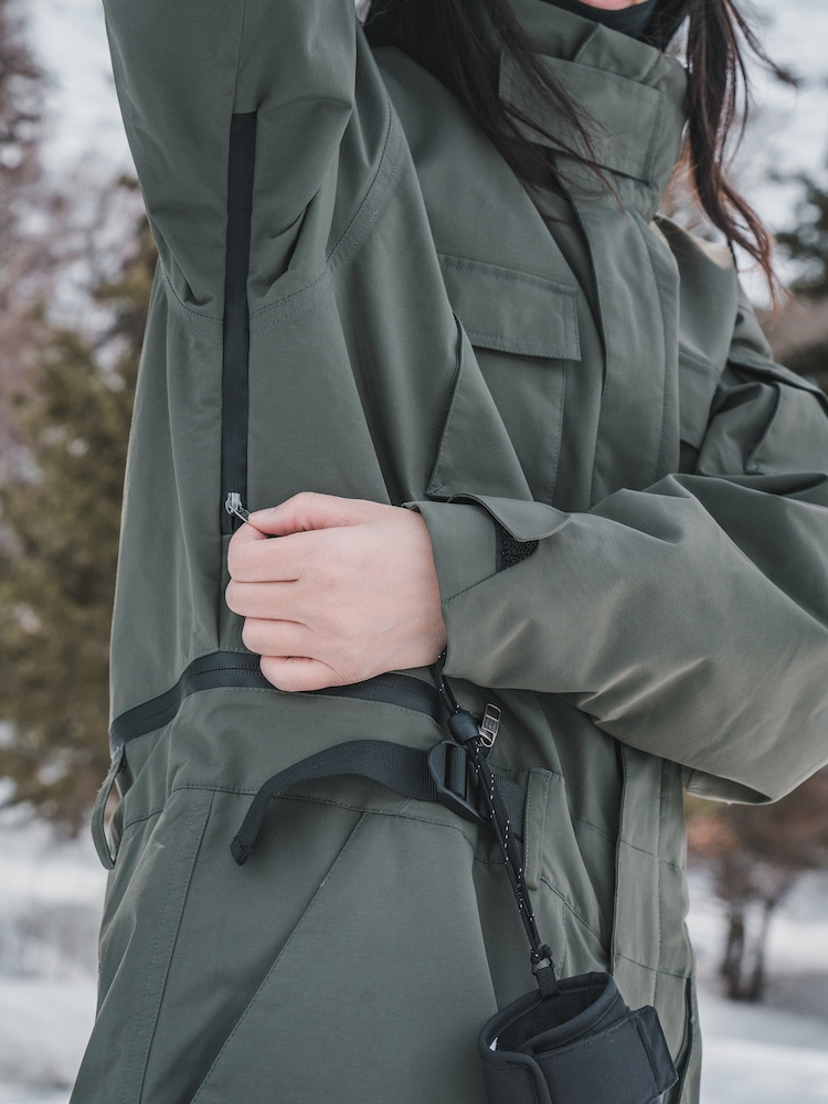 Functional Multi-Pocket Cargo Snow Jumpsuit