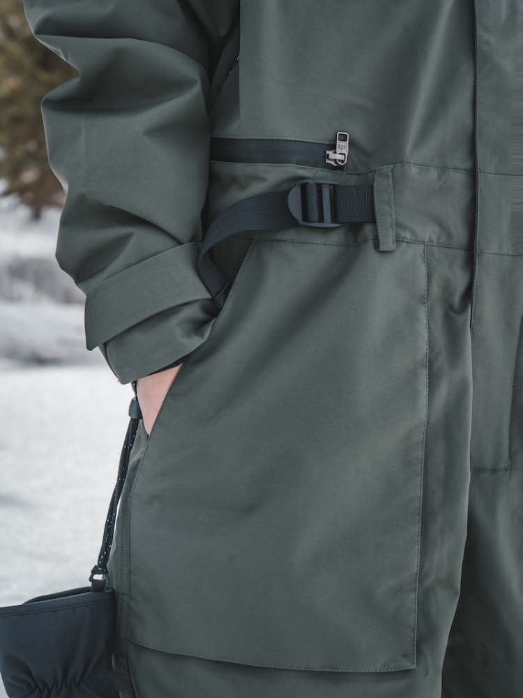 Functional Multi-Pocket Cargo Snow Jumpsuit