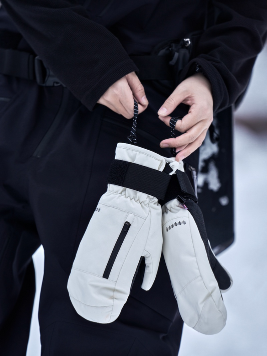 Integrated Wrist Support Waterproof Ski Mittens