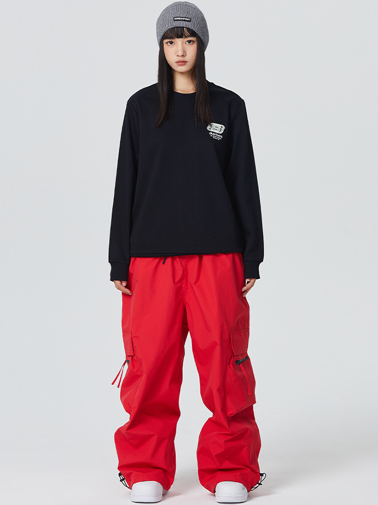 Large Pockets Loose-fitting Snow Pants