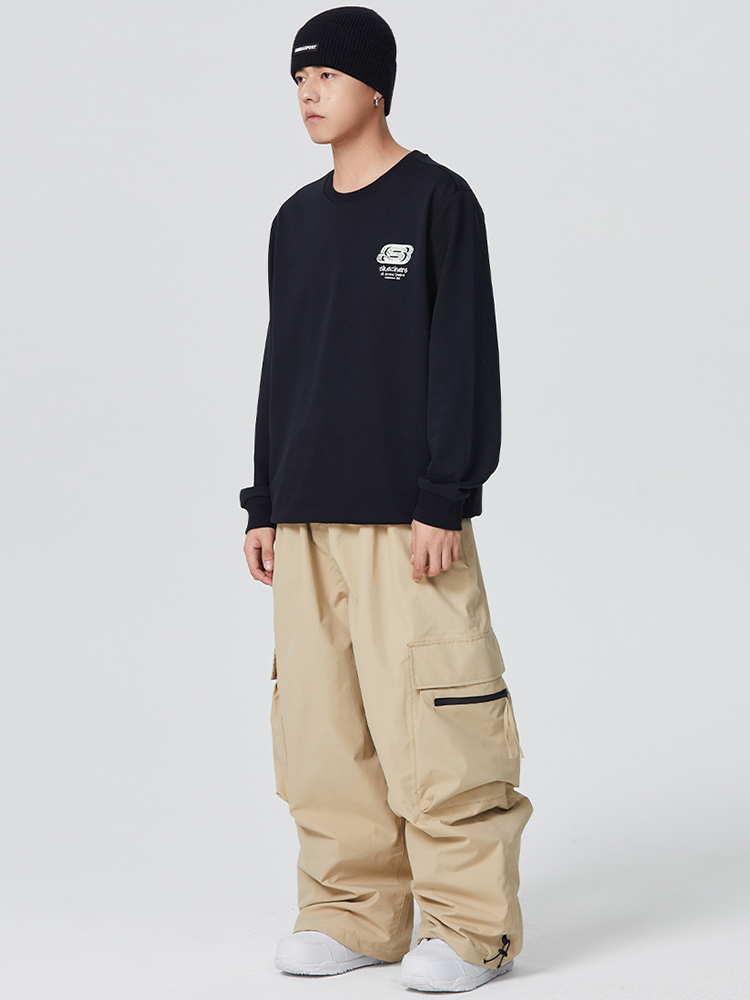 Large Pockets Loose-fitting Snow Pants