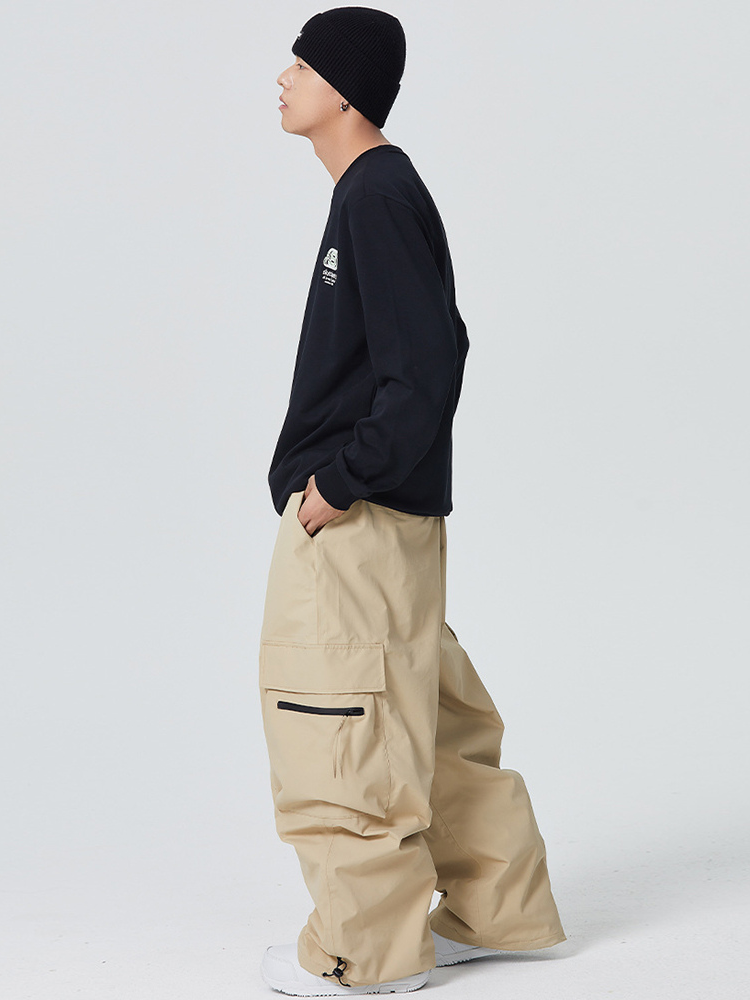 Large Pockets Loose-fitting Snow Pants