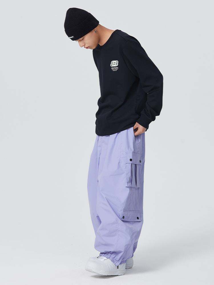 Multi-Pocket Cargo Baggy Snow Pants