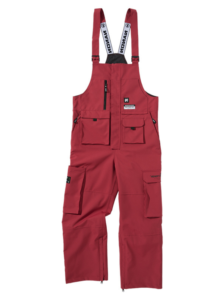 Multi-pocket Cargo Snow Bibs