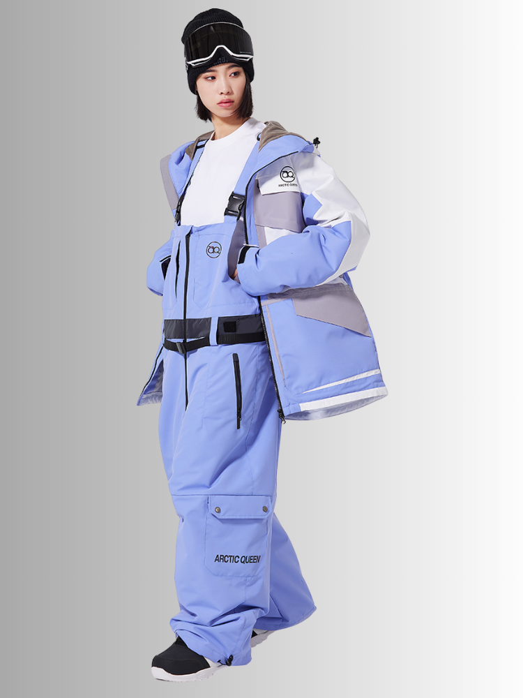 Patchwork Cargo Bib Pants Snow Suit (Single Unit Available)