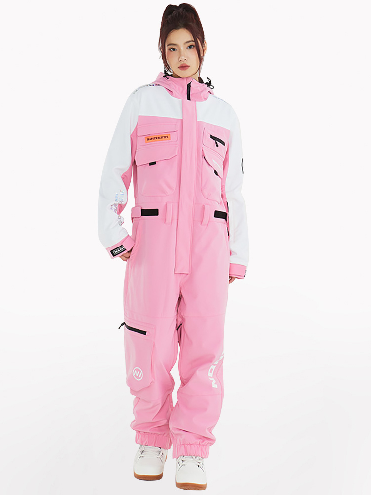 Patchwork Printed Snow Jumpsuit