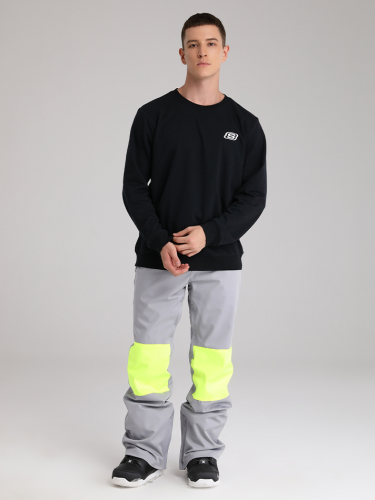 Patchwork Slim-fit Snow Pants