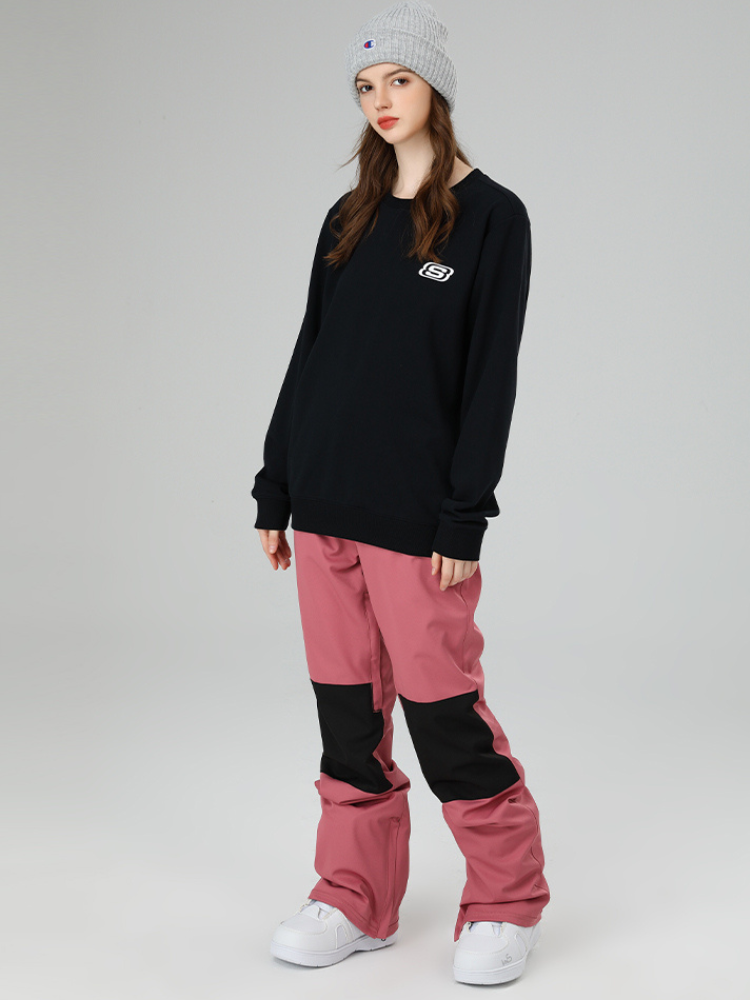 Patchwork Slim-fit Snow Pants