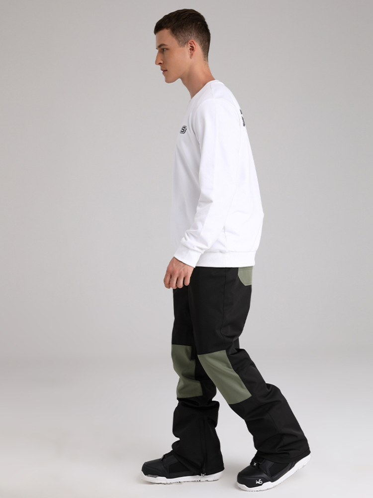 Patchwork Slim-fit Snow Pants