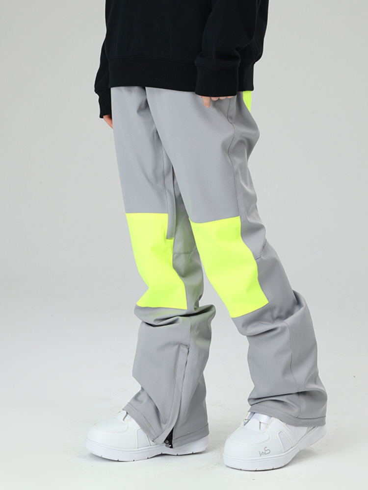 Patchwork Slim-fit Snow Pants