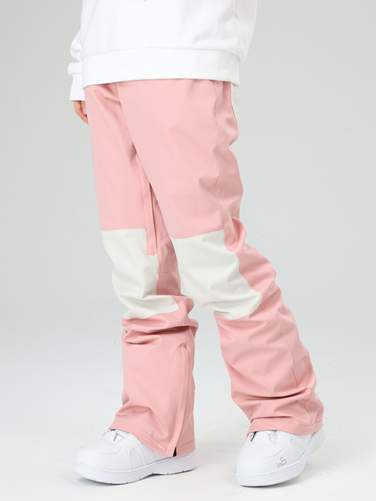 Patchwork Slim-fit Snow Pants