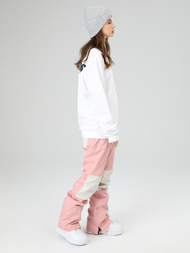 Patchwork Slim-fit Snow Pants