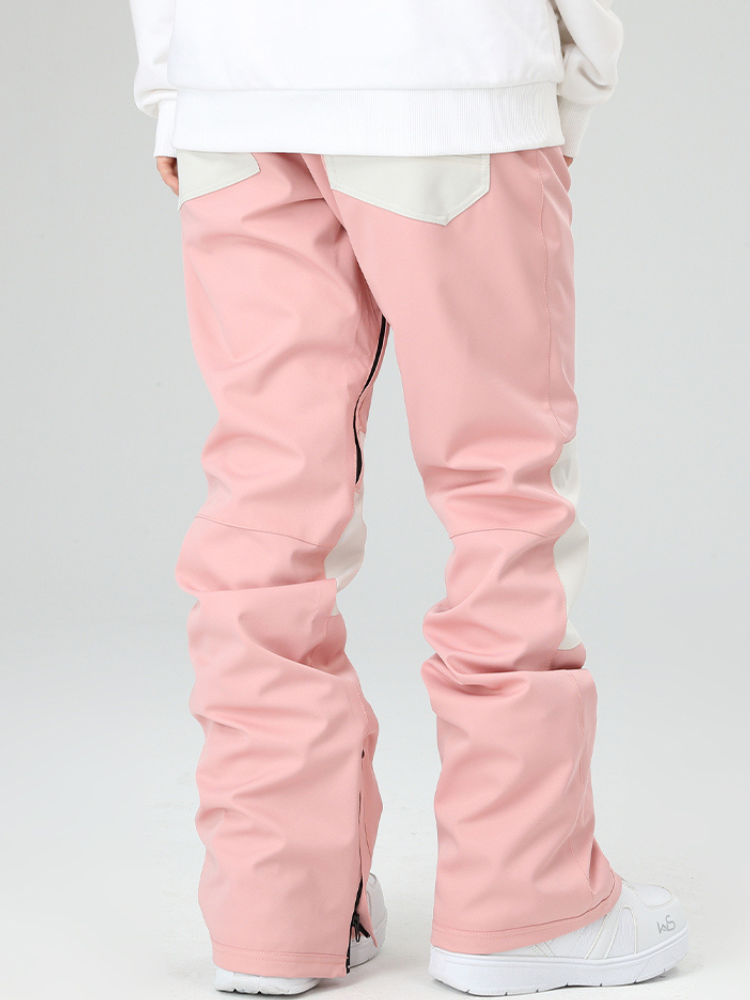 Patchwork Slim-fit Snow Pants