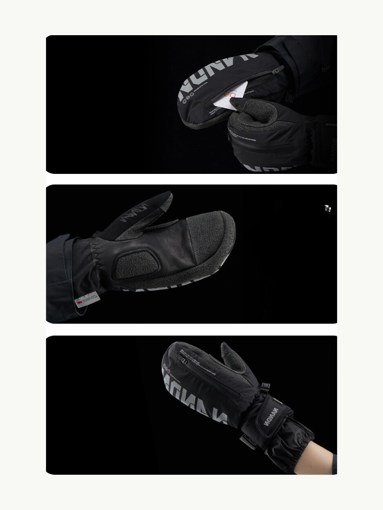 Patchwork Waterproof Ski Mittens