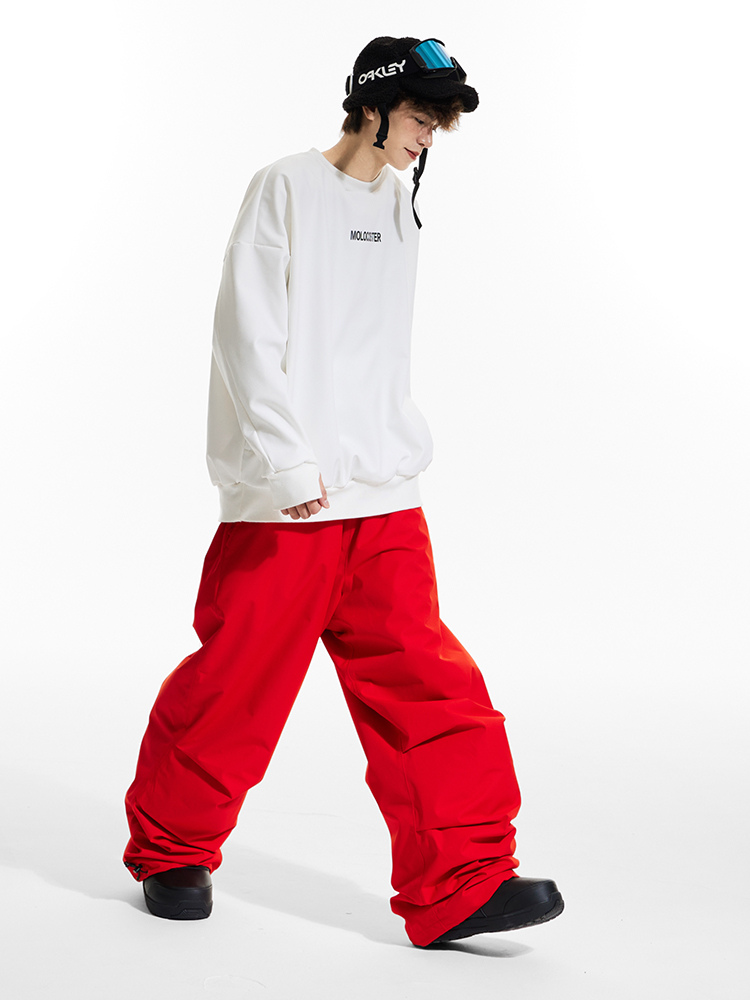 Pleated Baggy Snow Pants