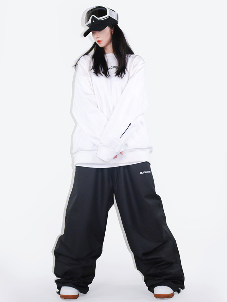 Pleated Baggy Snow Pants