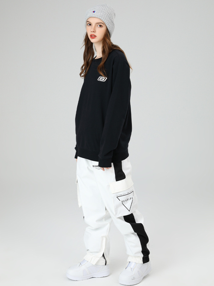 Color-Block Reflective Cargo Snow Pants