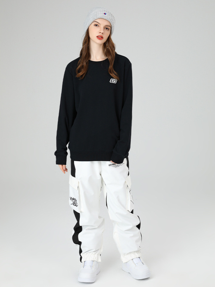 Color-Block Reflective Cargo Snow Pants