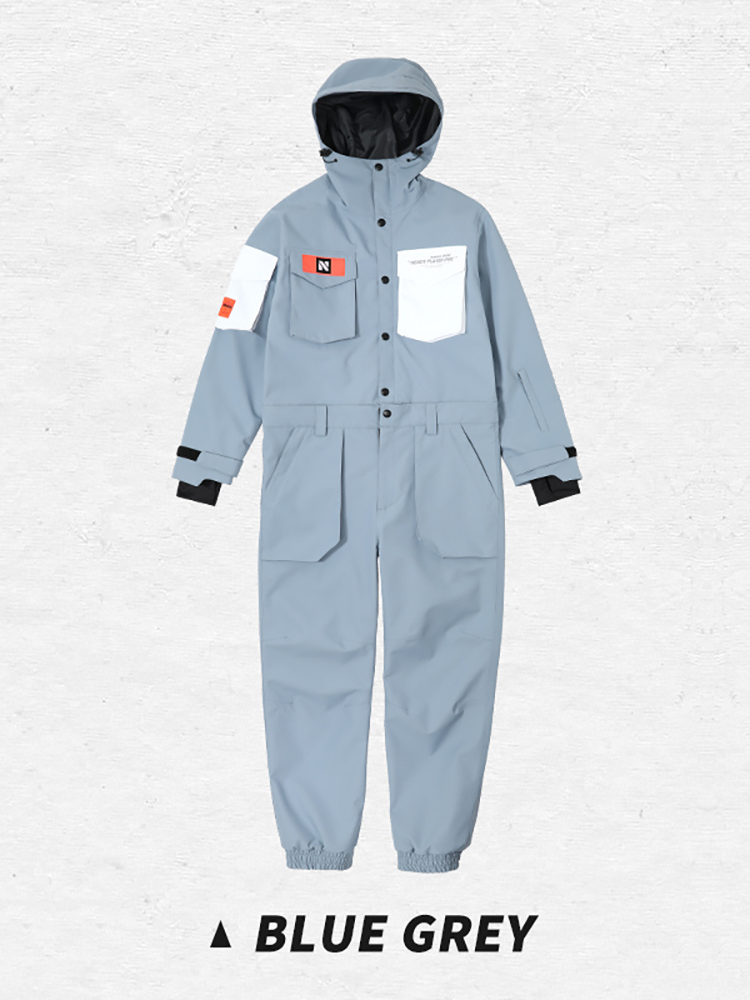 Thickened Multi-Pocket Cargo Snow Jumpsuit