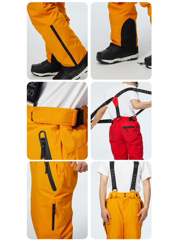 Waterproof Insulated Thickened Snow Suspender Pants