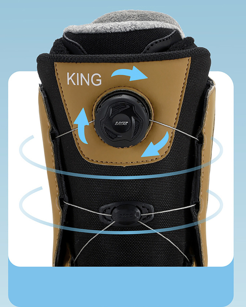 Waterproof Wire Buckle Quick Wearing Ski Boots